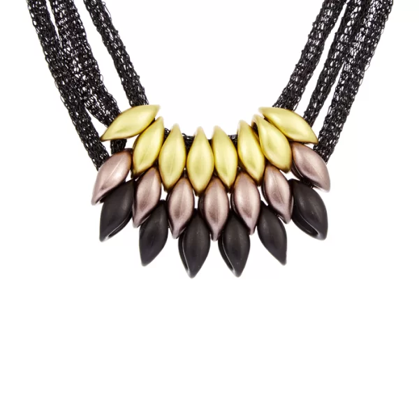 μεταλλικό κολιέ Grapes μαύρο