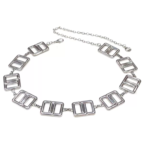 vintage μεταλλική ζώνη G style silver