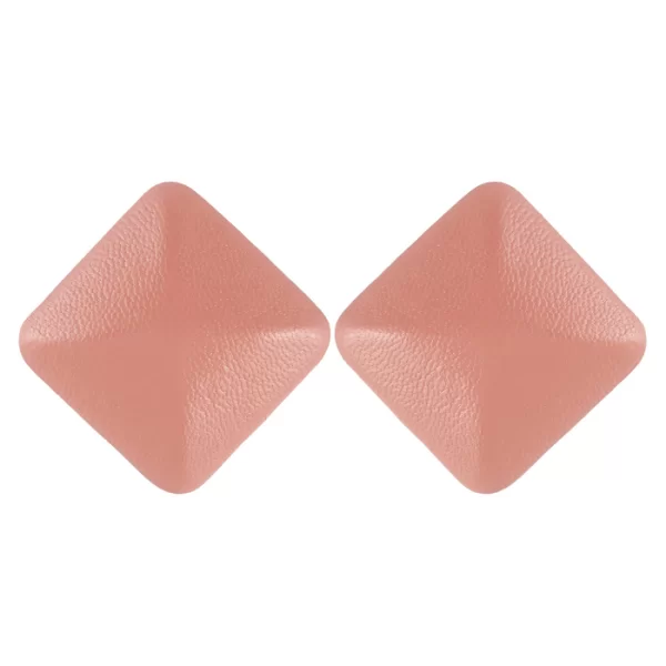 retro 60s leatherette σκουλαρίκια ρόμβος σάπιο μήλο