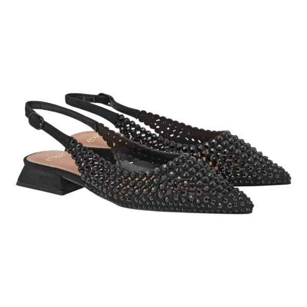 Exe Shoes Γυναικεία Παπούτσια SLINGBACK HILLLARY-141 700-141 Μαύρο Στράς W47001411171