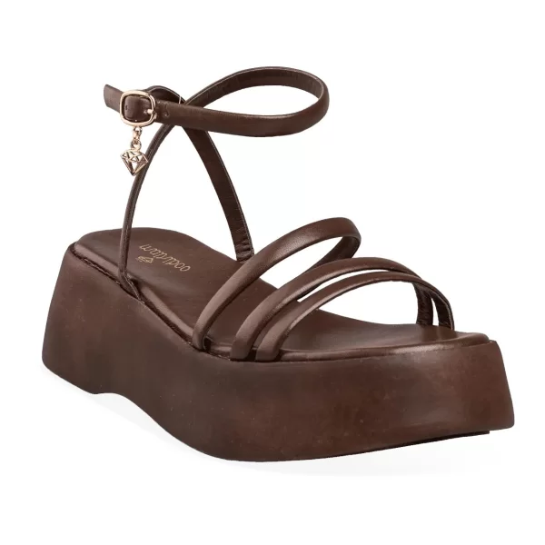 Mairiboo by Envie Shoes Γυναικεία Πέδιλα Flatforms M03-21904-28 Καφέ