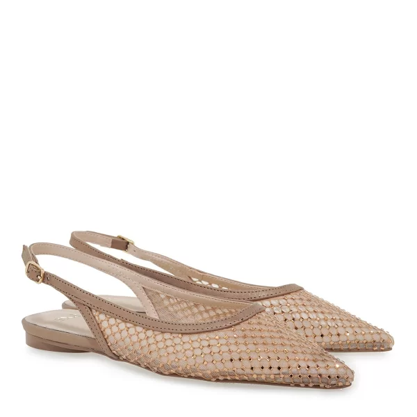 EXE Shoes Γυναικεία Παπούτσια SLINGBACK Mules 700-222 Μπρονζέ Στράς U4700222130B
