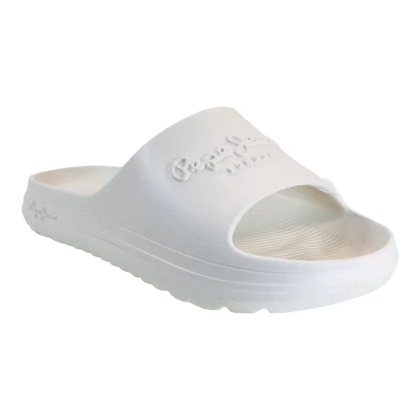 Pepe Jeans BEACH SLIDE UNISEX Παντόφλες PLS70131-801 Λευκό