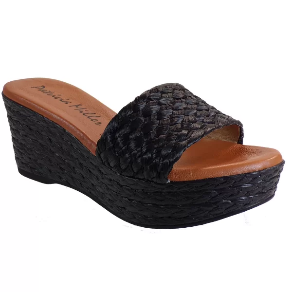 Patricia Miller Γυναικείες Πλατφόρμες Παντόφλες 5620N Μαύρο