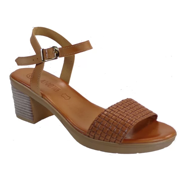 Katia Shoes Anneto Γυναικεία Πέδιλα 46-115 Καφέ Δέρμα