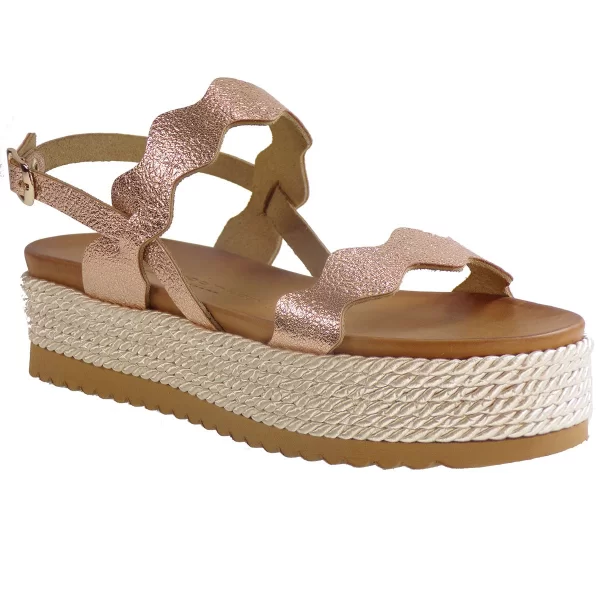 Fratelli Robinson Γυναικείες Πλατφόρμες Πέδιλα 4469 Χρυσό