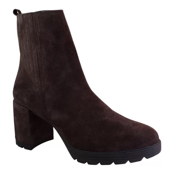 MOURTZI Γυναικεία Δερμάτινα Παπούτσια Μποτάκια 65/67008 Καφέ SUEDE Δέρμα