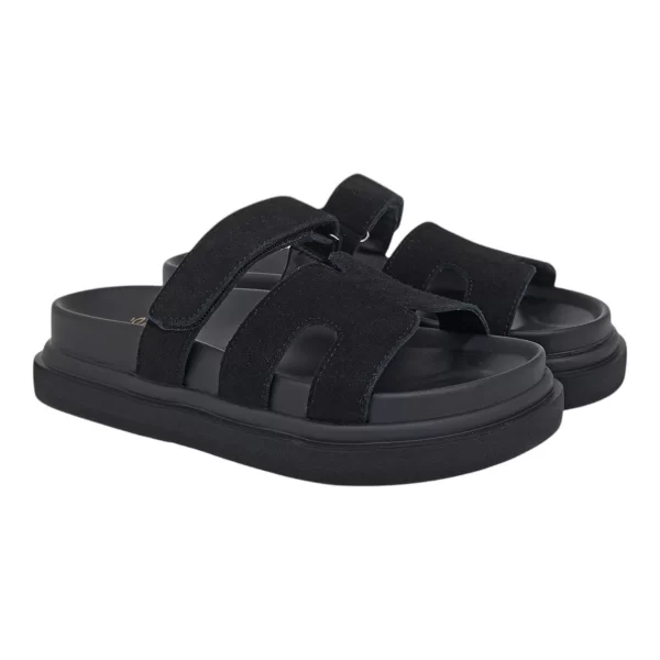 EXE Shoes Γυναικεία Παντόφλας FLATFORMS 03R-340 Μαύρο Καστόρι U403R3402004