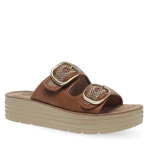 Parex Γυναικείες Παντόφλες Ανατομικές Flatform Comfort 12731008.E Μπέζ