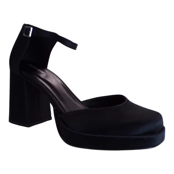 Dominique Shoes Γυναικεία Παπούτσια Γόβες 77183 Μαύρο Σατέν