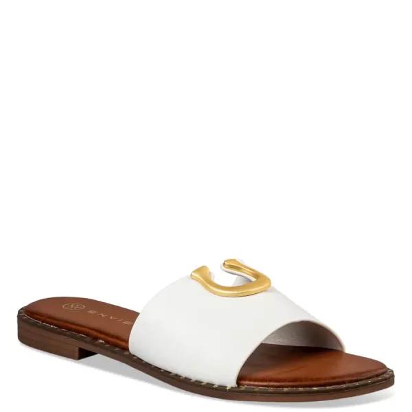 Envie shoes Γυναικεία Πέδιλα Παντόφλες E96-19036-33 Λευκό