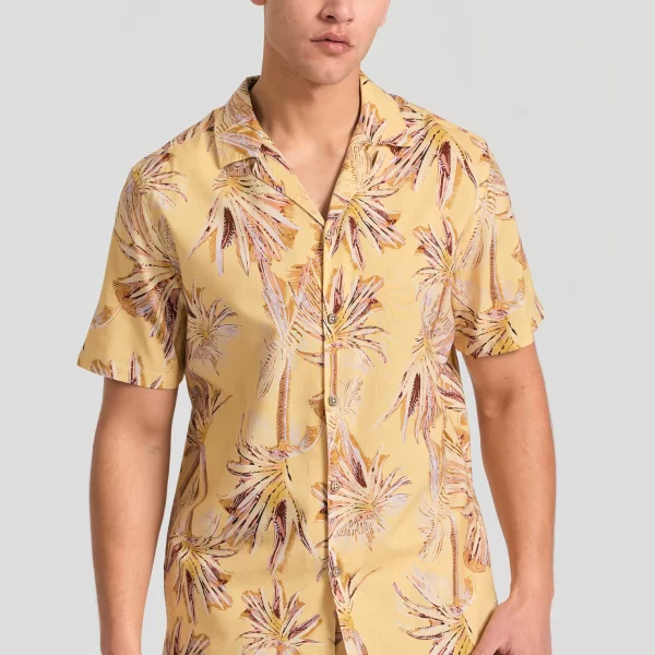 Relaxed fit πουκάμισο με tropical τύπωμα