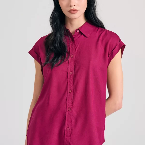 Γυναικείο loose fit πουκάμισο από βισκόζη