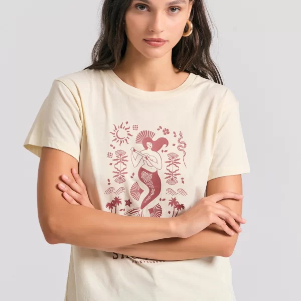 Γυναικείο t-shirt με exotic τύπωμα