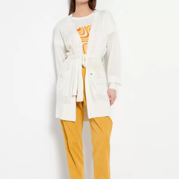 Loose fit μακριά ζακέτα σε λεπτή πλέξη