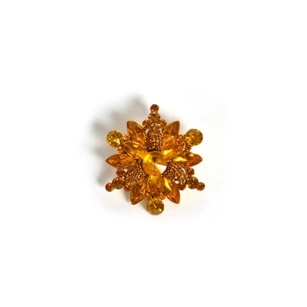 Καρφίτσα λουλούδι με strass