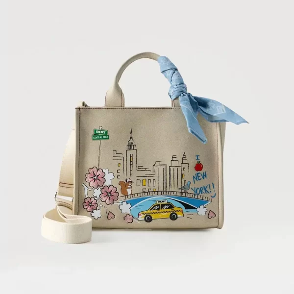 DKNY R61AZR57 HADLEE TOTE HANDBAG DKNY R61AZR57-L4M Biege