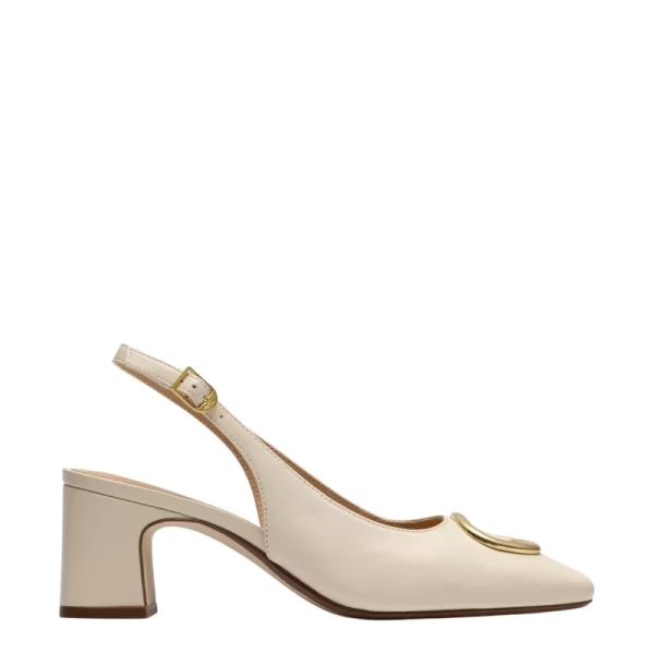 Γυναικείες γόβες Clarks Fernie Sling 26186488 μπεζ δέρμα