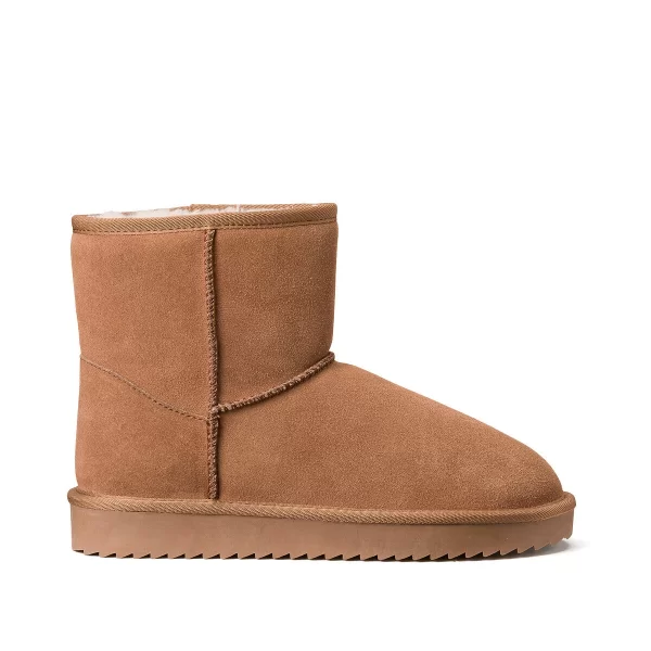 Δερμάτινες μπότες με γούνινη επένδυση