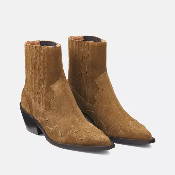 Δερμάτινα western μποτάκια