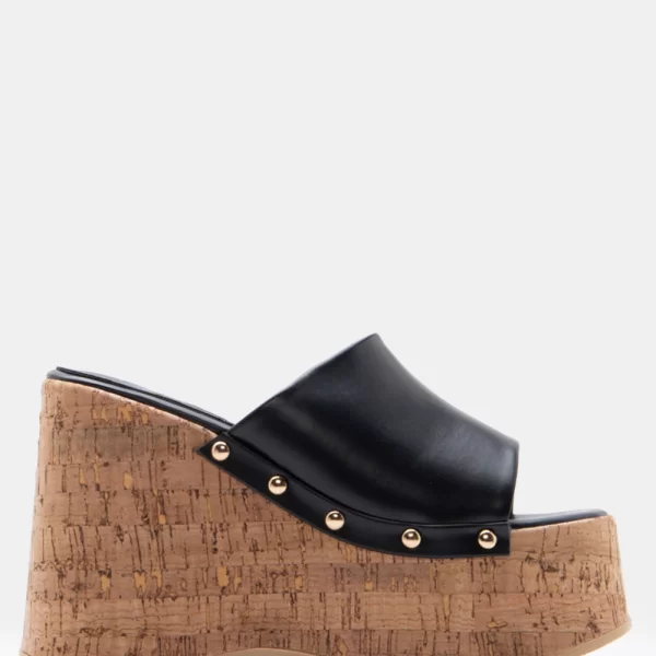 Clogs με Φαρδιά Φάσα - Μαύρο