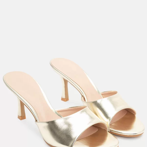 Mules με Φαρδιά Φάσα - Χρυσό