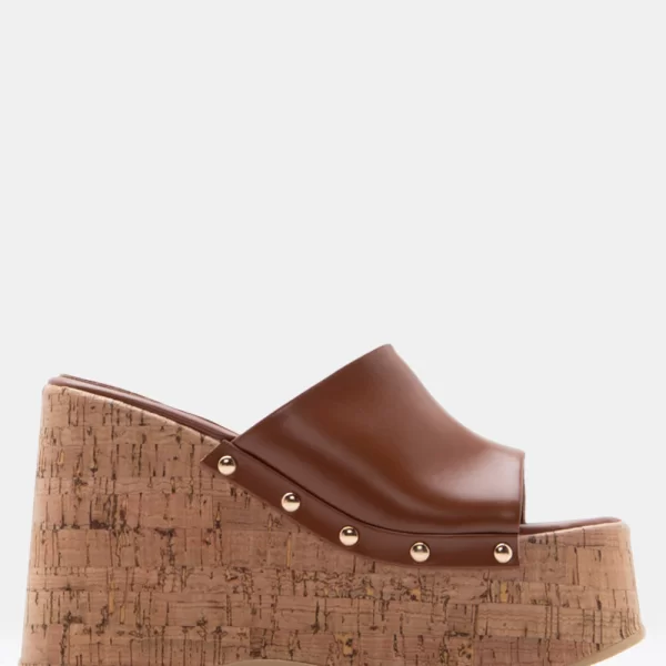 Clogs με Φαρδιά Φάσα - Κάμελ