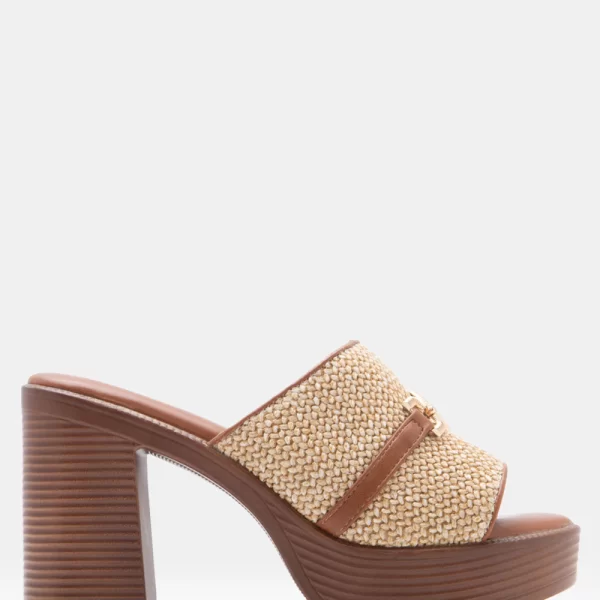 Πλατφόρμες με Φαρδιά Φάσα & Διακοσμητικό - Μπεζ