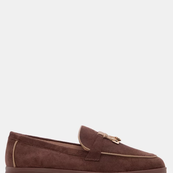 Μοκασίνια με Διακοσμητικό - Καφέ Σκούρο