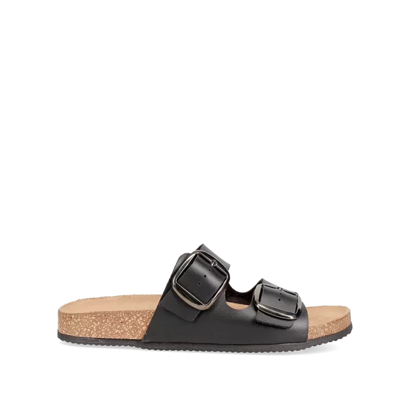 Μαύρο footbed σανδάλι