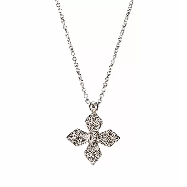 Μενταγιόν με Διαμάντια Λευκόχρυσος Κ18 - 11016