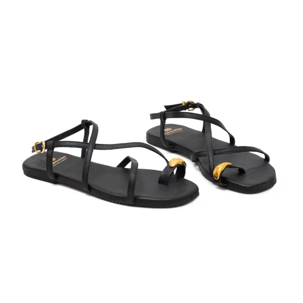 Δερμάτινα σανδάλια με χαμηλό τακούνι Art 4SS209