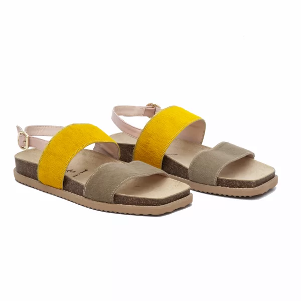 Δερμάτινα Πέδιλα Flat Art 2SS10