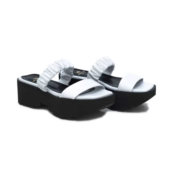Δερμάτινα Flatforms Art 1SS48 White