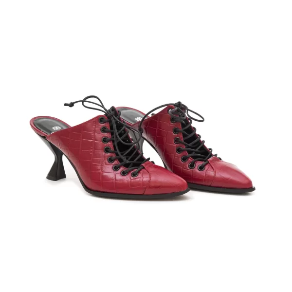 Δερμάτινα Mules Art 20SS61 Red