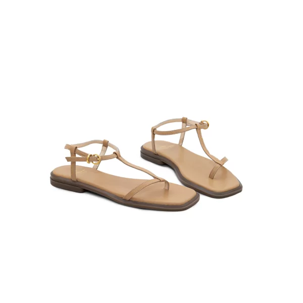 Δερμάτινα σανδάλια με χαμηλό τακούνι Art 5SS203