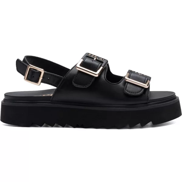 REPLAY μαύρο σανδάλι ALICANTE TONAL