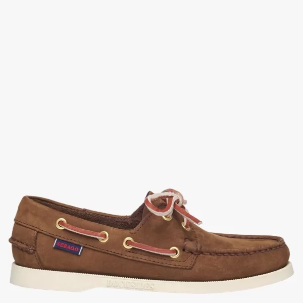 Sebago Docksides Portland Γυναικεία Nubuck Παπούτσια 74121SW Καφέ