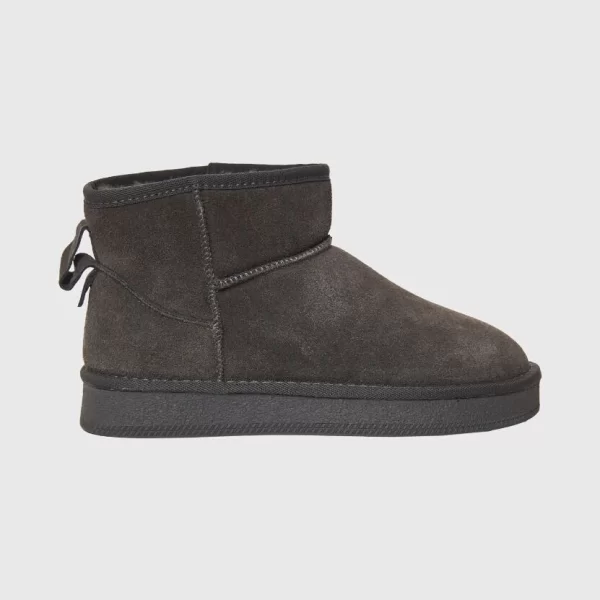 Funky Buddha Γυναικεία Δερμάτινα Μποτάκια FBL012-118-08 Σκούρο Γκρί