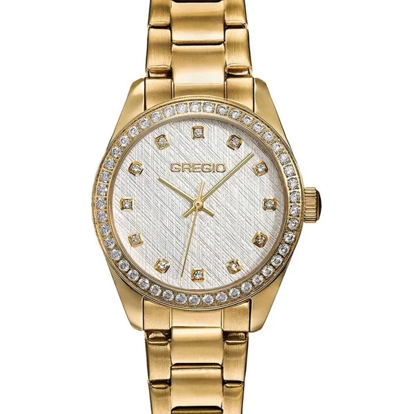 GREGIO Nova Crystals - GR440020 Gold case with Stainless Steel Bracelet