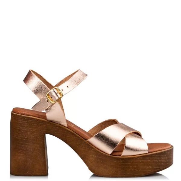 PLATFORM MID HEEL SANDALS
