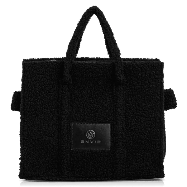 FAUX SHEARLING TOTE BAG