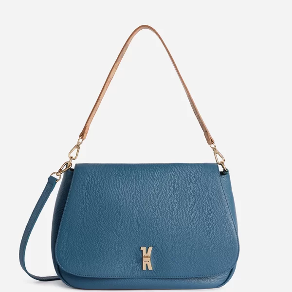 ALV.MARTINI SHOULD.BAG 90%LEATH.10%PU,PES,CO IT.ORIGIN LLF07-M630-0136 OceanBlue