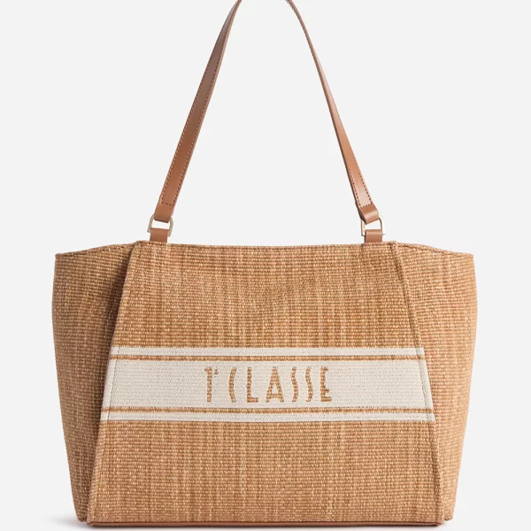 ALV.MARTINI SHOP.BAG 80%CO,PA20%LEATH. IT.ORIGIN LLE90-9925-0970 Tan