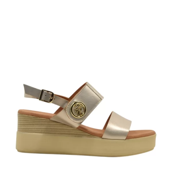 Γυναικείες πλατφόρμες Ragazza 0391 άμμος δέρμα