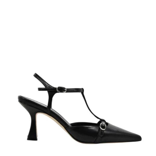 Γυναικείες γόβες Makis Fardoulis 738-140 μαύρο δέρμα