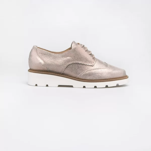 Esprit γυναικεία παπούτσια oxford με κορδόνια - 017EK1W027 Μπρονζέ