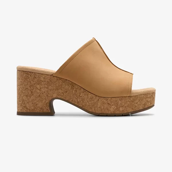 Clarks γυναικεία mules με χοντρό τακούνι 