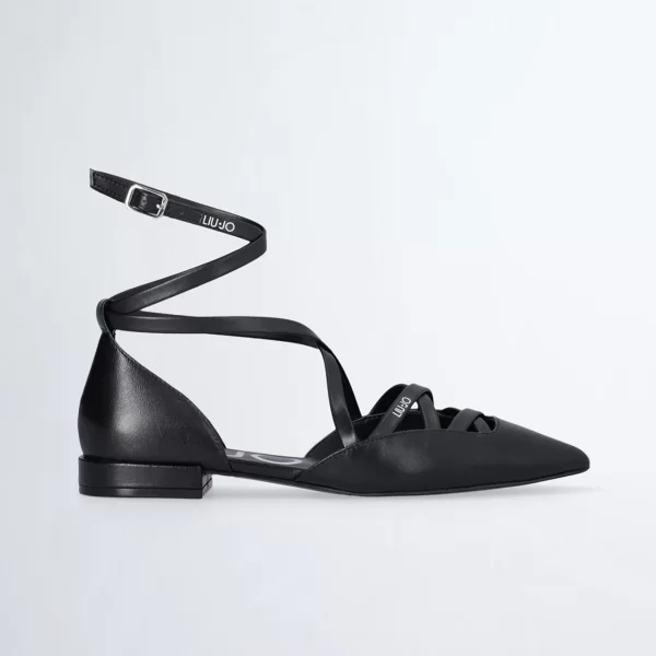 Liu Jo γυναικείες μπαλαρίνες με λεπτά λουράκια - SF4025PX460 Μαύρο