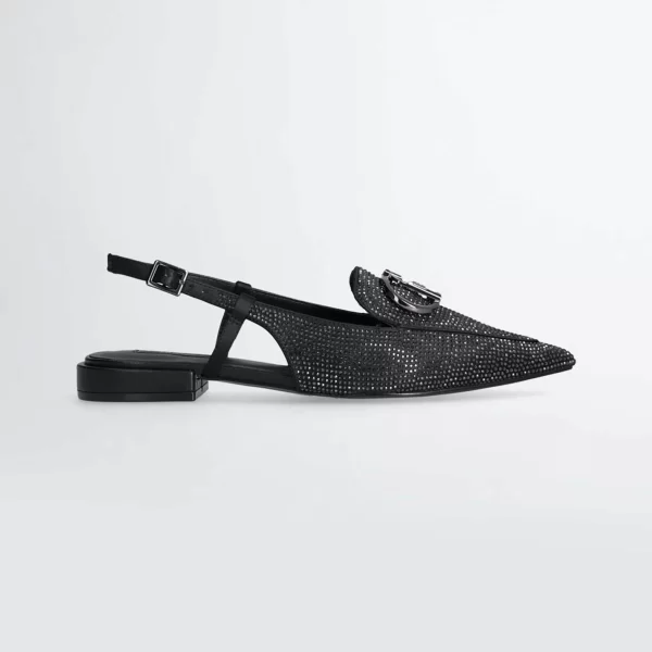 Liu Jo γυναικείες slingback μπαλαρίνες με στρας - SF4185TX001 Μαύρο